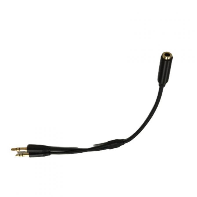 Cable de separación de cable y cable de conexión de cable de audio auriculares 3.5mm 2 cable de micrófono masculino 1