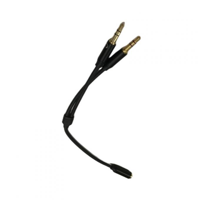 Cable de separación de cable y cable de conexión de cable de audio auriculares 3.5mm 2 cable de micrófono masculino 2