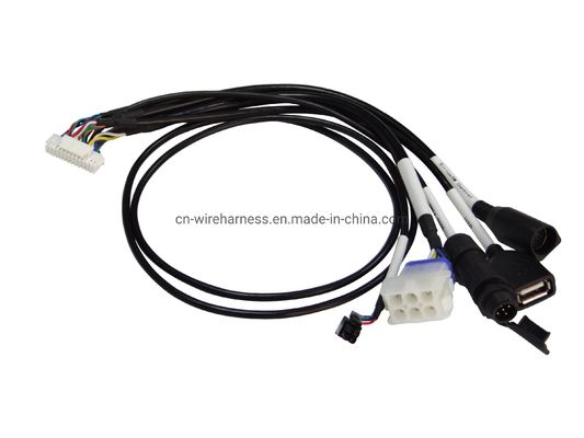 Arneses de cableado de conector electrónico impermeable para automóviles personalizados para diferentes marcas de conector
