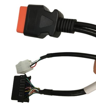 Personalizar el cableado del arnés de mantenimiento de automóviles 2 hombre a 1 mujer BMW 16 pin OBD cable