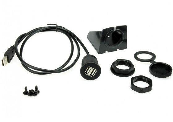 Cables de cable ODM Arneses de cable Dos cables de extensión USB montaje de tablero automotriz