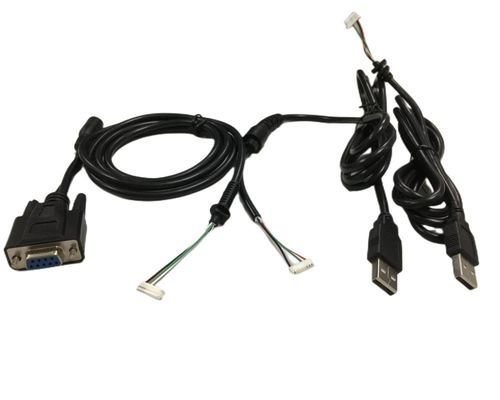 Arneses de cable redondo de 2,54 mm 4 pines para DB9 femenino RS232 para HMI
