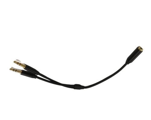 Cable de separación de cable y cable de conexión de cable de audio auriculares 3.5mm 2 cable de micrófono masculino