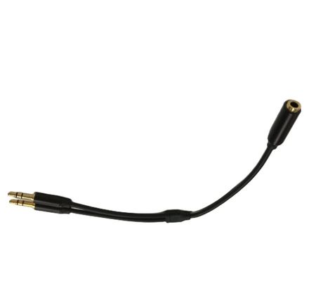 Cable de separación de cable y cable de conexión de cable de audio auriculares 3.5mm 2 cable de micrófono masculino