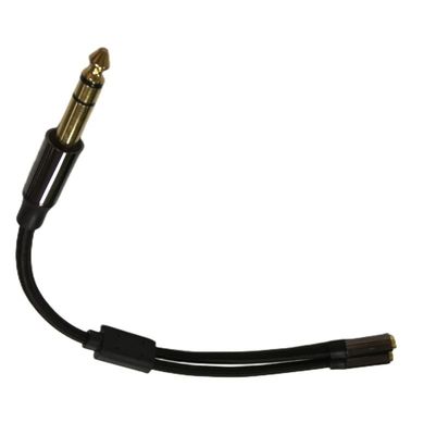 1 / 4 pulgadas de auriculares de separación de cable de montaje 2 Hembra a 1 Hombre de audio de cable