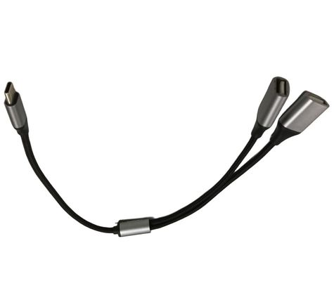 Cable de cable de 3m ensamblaje de alambre 1 Tipo C a 2 USB 2 en 1 cable USB