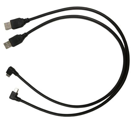 Cables eléctricos con un ángulo de 90 grados