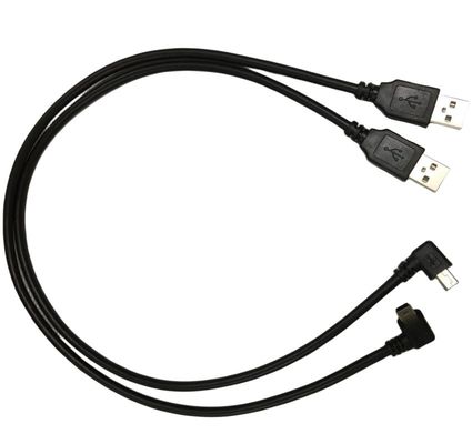 Cables eléctricos con un ángulo de 90 grados