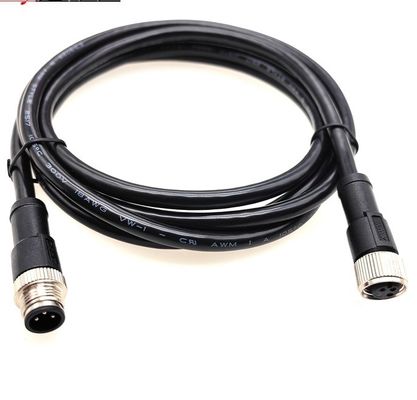 Cable M12 recto masculino para equipos LED / dispositivos médicos OEM
