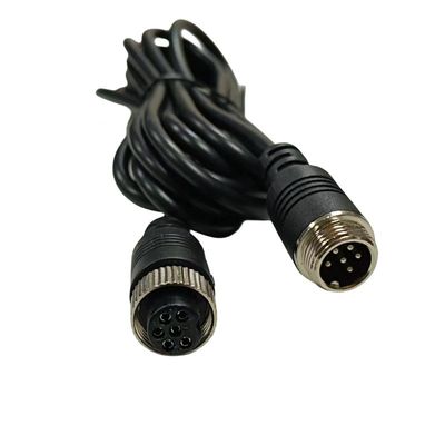 Cable de extensión de cámara de vídeo de cable de cable de cable de cable de cable de sensor de M12 6 de núcleo masculino a femenino