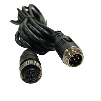 Cable de extensión de cámara de vídeo de cable de cable de cable de cable de cable de sensor de M12 6 de núcleo masculino a femenino