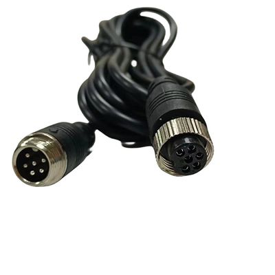 Cable de extensión de cámara de vídeo de cable de cable de cable de cable de cable de sensor de M12 6 de núcleo masculino a femenino
