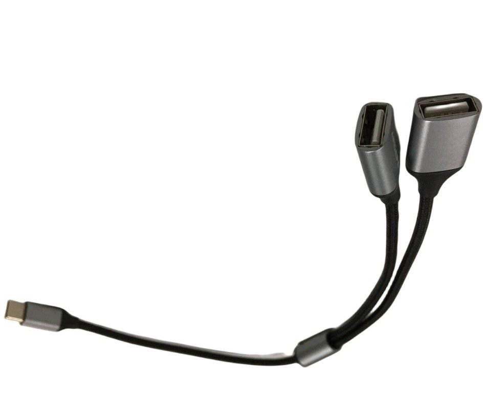 Cable de cable de 3m ensamblaje de alambre 1 Tipo C a 2 USB 2 en 1 cable USB
