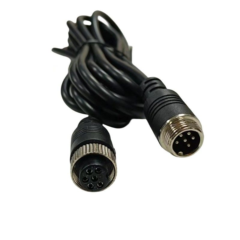 Cable de extensión de cámara de vídeo de cable de cable de cable de cable de cable de sensor de M12 6 de núcleo masculino a femenino